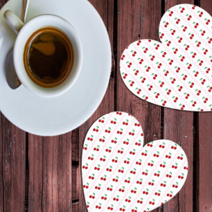 Cherry Sweet Birthday Paper Coaster