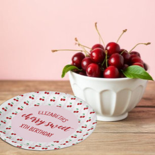 Cherry Sweet Birthday Paper Plates