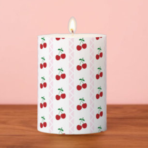 Cherry Sweet Birthday Pillar Candle