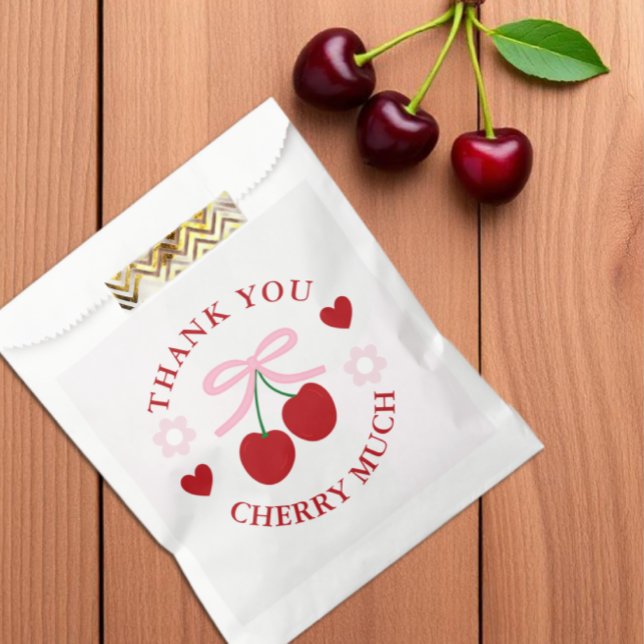 Cherry Sweet Bridal Shower Favor Bag (Creator Uploaded)