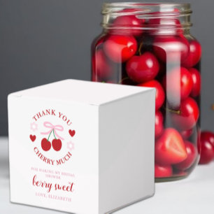 Cherry Sweet Bridal Shower Favor Boxes