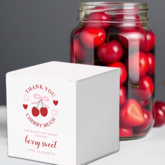 Cherry Sweet Bridal Shower Favor Boxes (Creator Uploaded)