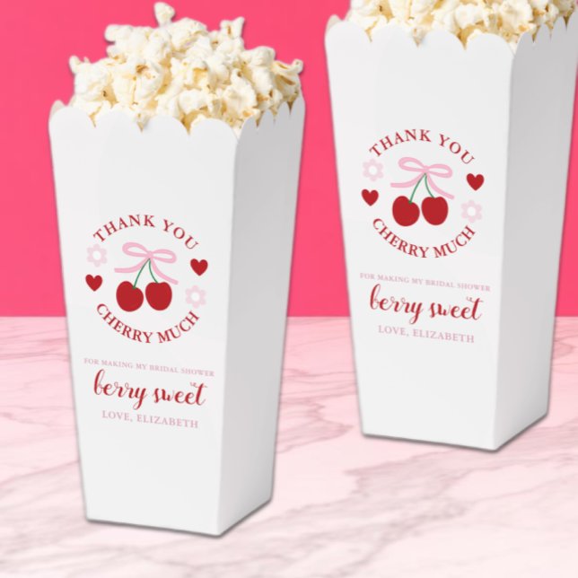 Cherry Sweet Bridal Shower Favor Boxes (Creator Uploaded)