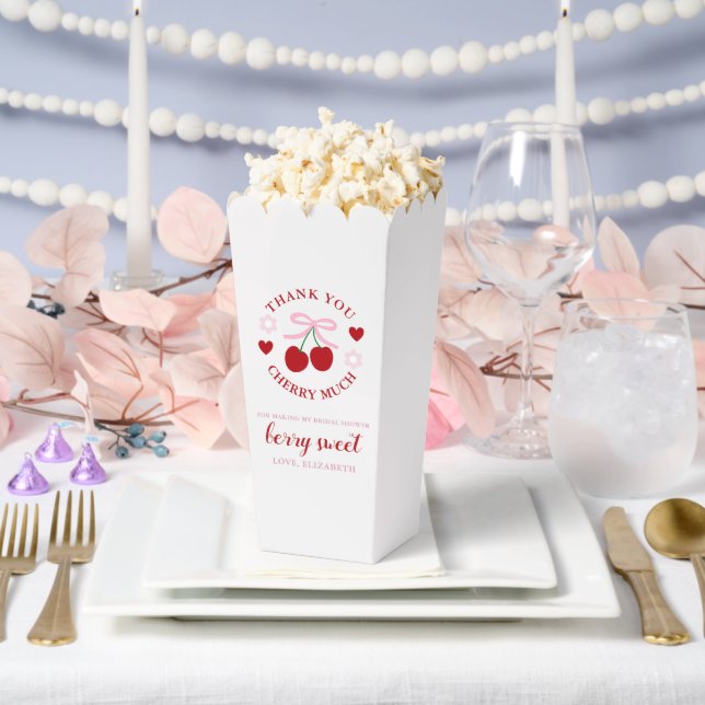 Cherry Sweet Bridal Shower Favor Boxes (Wedding)