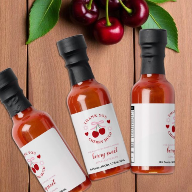 Cherry Sweet Bridal Shower Hot Sauces (Creator Uploaded)