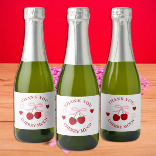 Cherry Sweet Bridal Shower Sparkling Wine Label