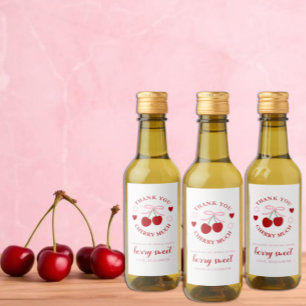 Cherry Sweet Bridal Shower Wine Label