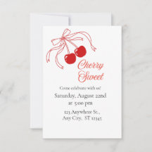 Cherry Sweet Celebration Invitation 🍒