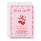 Cherry Sweet Elegant Hand Drawn Baby Girl Shower