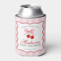 Cherry Sweet Pink Coquette Bow Baby Shower Favor