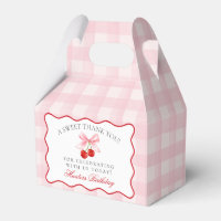 Cherry Sweet Pink Coquette Bow Birthday Favor Box