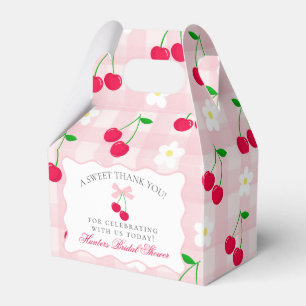 Cherry Sweet Pink Coquette Bridal Shower Favor Box