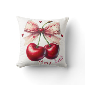 Cherry Sweet Throw Pillow