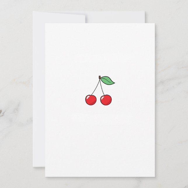 Cherry theme, cherry design invitation (Front)