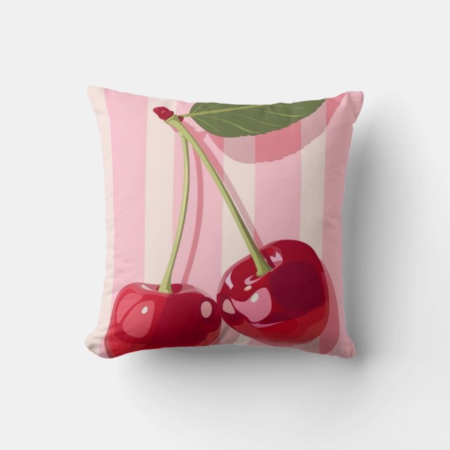 Cherry Throw Pillow (Front)