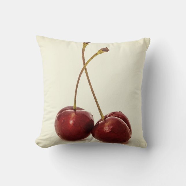 Cherry Throw Pillow (Front)