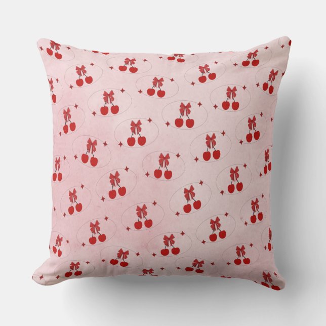Cherry Throw Pillow (Front)