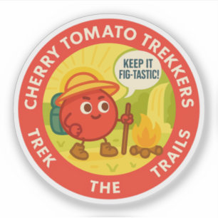 Cherry Tomato Trekkers Trek The Trails Sticker