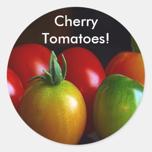 Cherry Tomatoes Classic Round Sticker