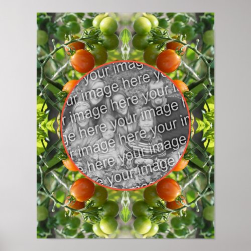 Cherry Tomatoes Frame Create Your Own Photo   Poster