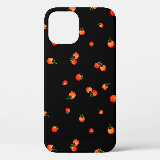 Cherry tomatoes illustration. Watercolor seamless  Case-Mate iPhone Case (Back)