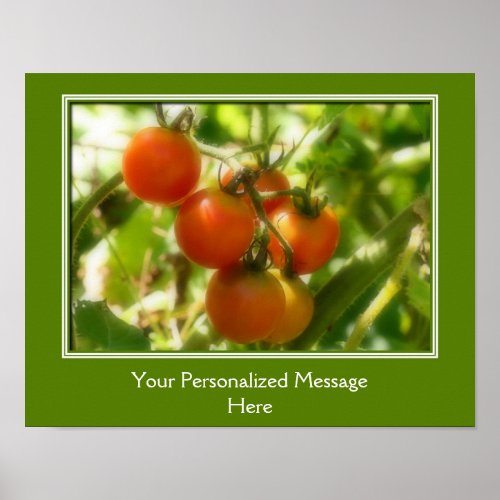 Cherry Tomatoes On The Vine Personalized Poster