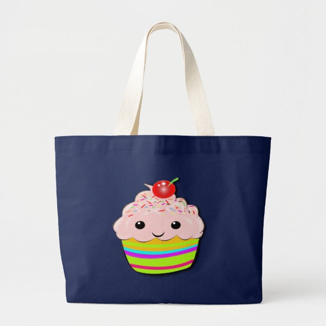Cherry Top Large Tote Bag (Front)