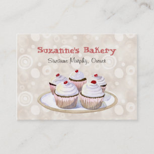 Cherry Topped Cupcakes Business Cards