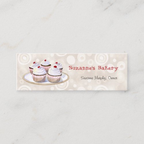Cherry Topped Cupcakes Business Cards