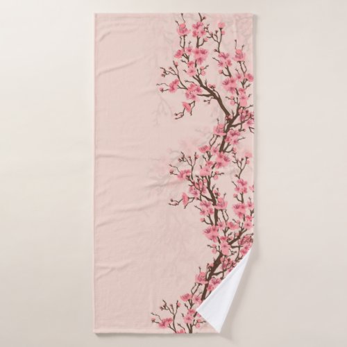 Cherry Tree Blossom _ Sakura Branch Bath Towel Set