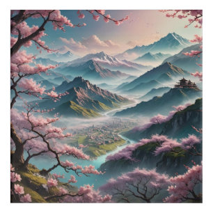 cherry tree blossoms acrylic print