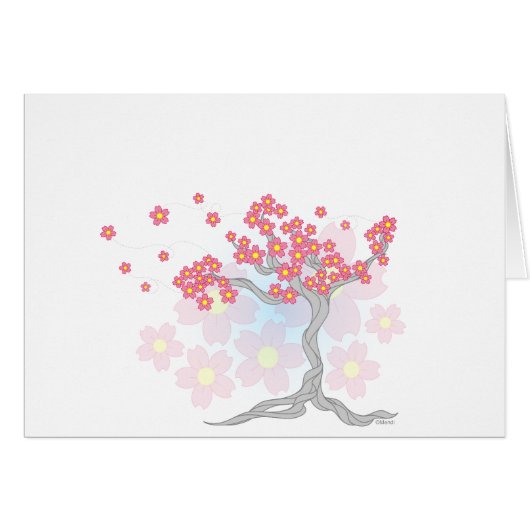 Cherry Tree Blossoms Cards (Front Horizontal)