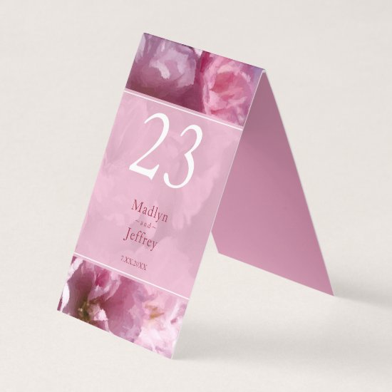 cherry tree blossoms wedding table number