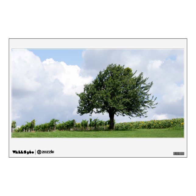 Cherry Tree In Summer Wall Sticker (Front)