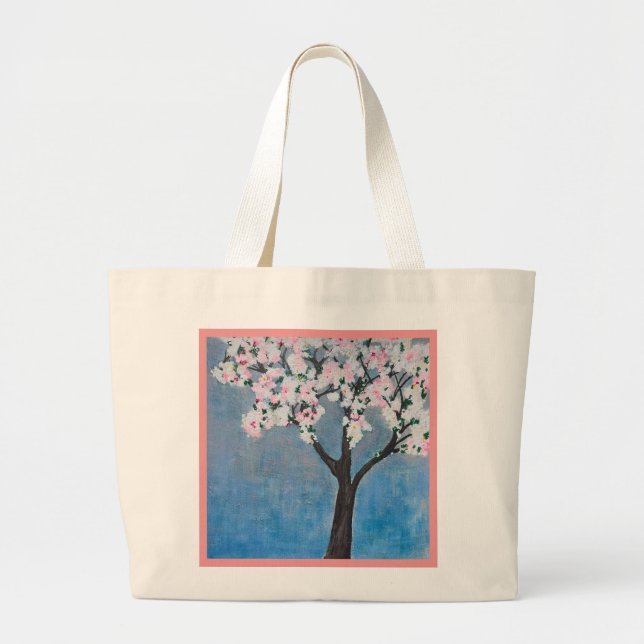 Cherry Tree  Large Tote Bag (Front)
