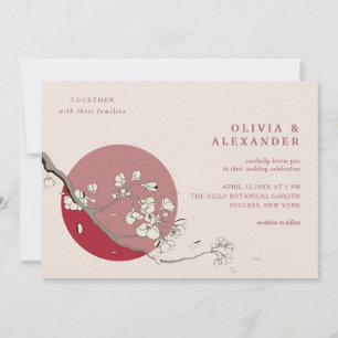 Cherry Tree Petals Wedding Invitations