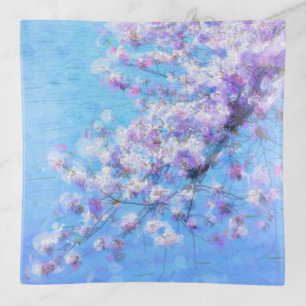 Cherry Tree Photo Painting Trinket Tray