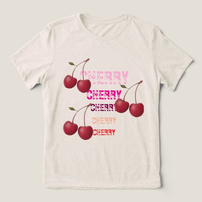 cherry Tri-Blend shirt (Design Front)