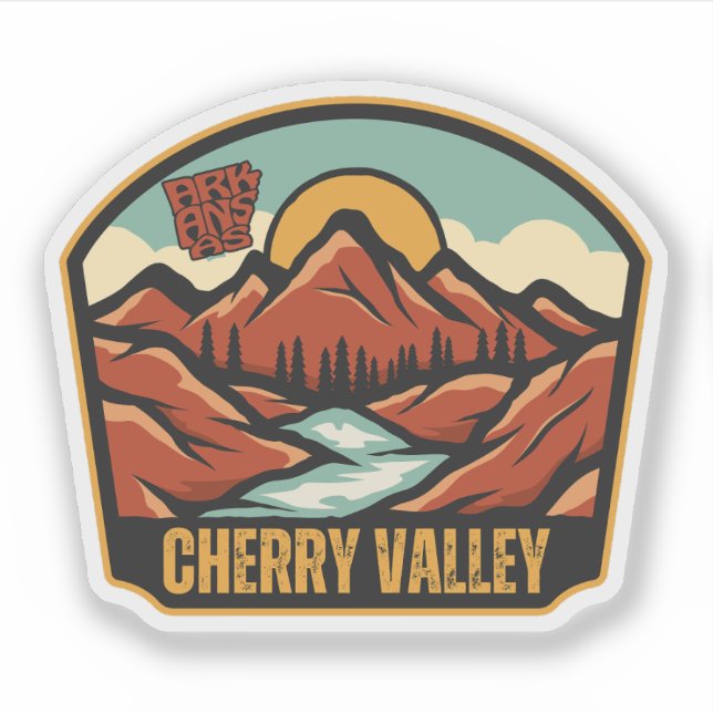 Cherry Valley, Arkansas  Sticker (Front)