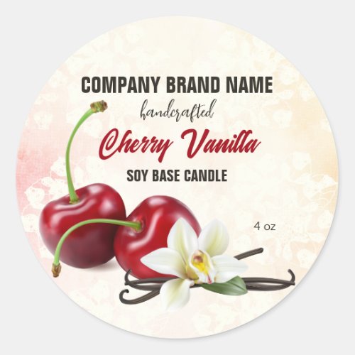 Cherry Vanilla Classic Round Sticker
