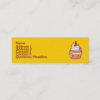 Cherry Vanilla Cupcake Mini Business Card