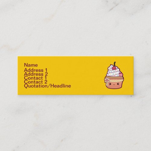 Cherry Vanilla Cupcake Business Card Template