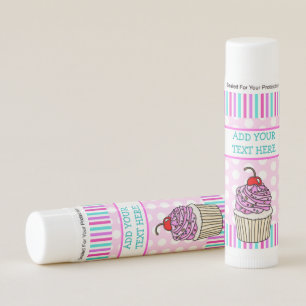 Cherry Vanilla Cupcake Party Favor Thank You Gift Lip Balm