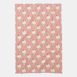 Cherry Vanilla Ice Cream Kitchen Towel