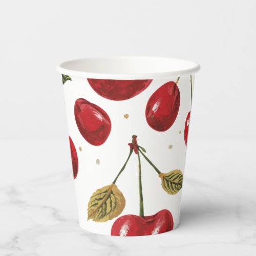 Cherry Vibrant Aesthetic Modren Viral  Paper Cups