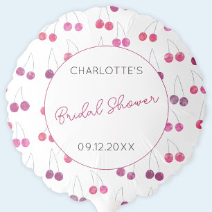 Cherry Watercolor Bridal Shower Personalized Balloon