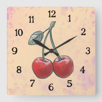 Cherry Watercolor pink Fruit 