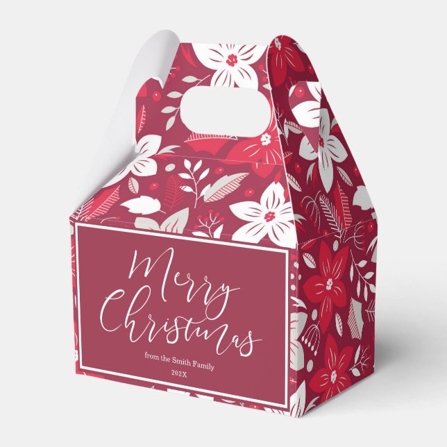Cherry Wine Christmas | Custom Favor Boxes (Front Side)