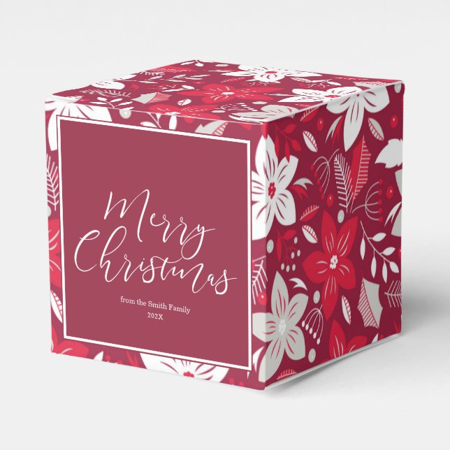 Cherry Wine Christmas | Custom Favor Boxes (Front Side)