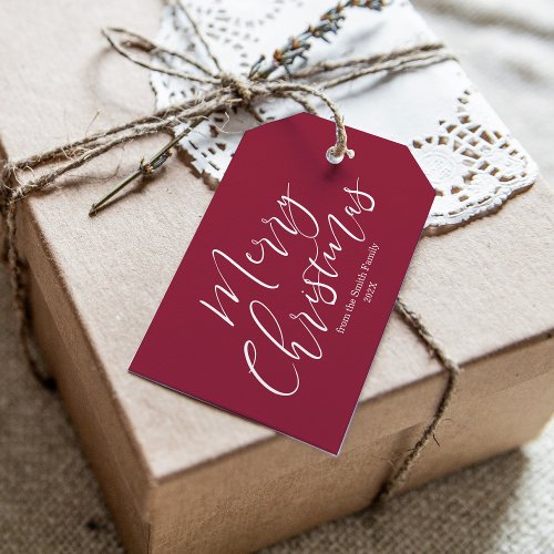 Cherry Wine Christmas  Customized Gift Tags